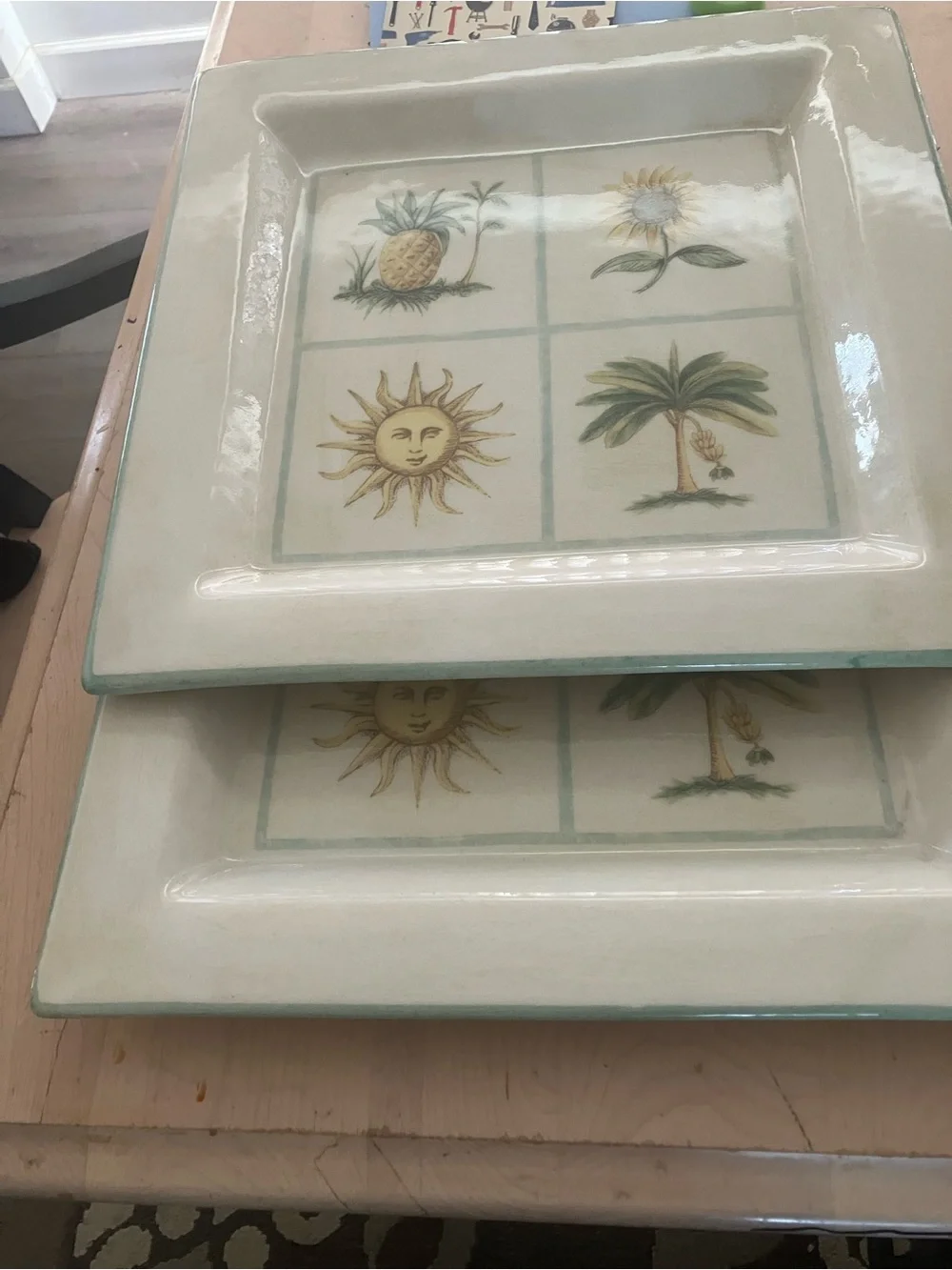 A Pair of Williams Sonoma Square Serving Platters